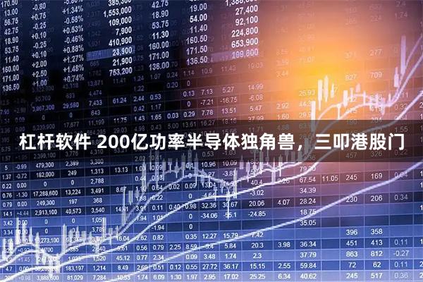 杠杆软件 200亿功率半导体独角兽，三叩港股门