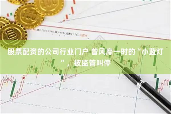 股票配资的公司行业门户 曾风靡一时的“小蓝灯”,被监管叫停